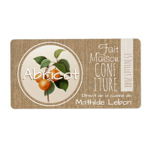 Étiquette Confiture Abricot fait maison Etiquette Horizontal