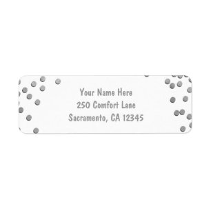 Étiquette Confort et joie Silver Holiday Christmas Invitatio