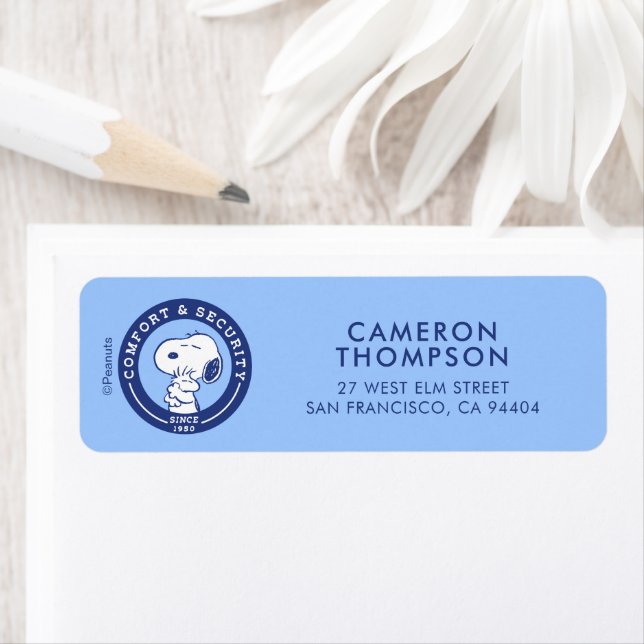 Étiquette Confort et sécurité | Snoopy & Woodstock Hug (En situation)