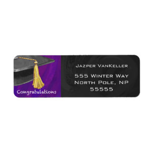 Étiquette Congratulation Black and Purple