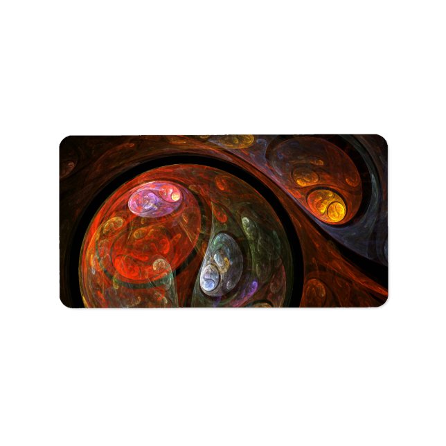 Étiquette Connexion fluide Art Abstrait (Devant)