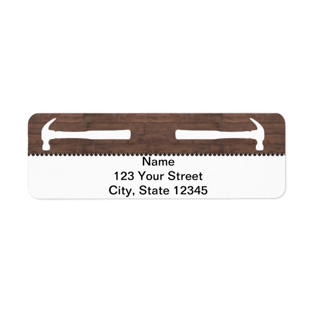 Étiquette Construction de marteaux et de clous (Devant)