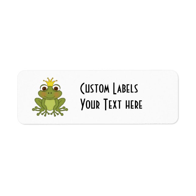 Étiquette Conte de fée Prince de grenouille avec Couronne (Devant)