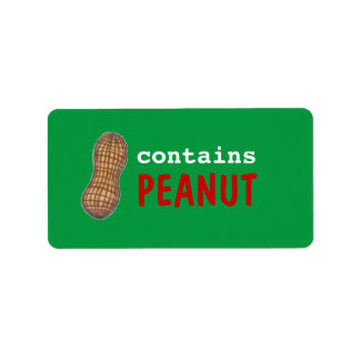 Étiquette Contient l'étiquette d'arachide - pour des festins