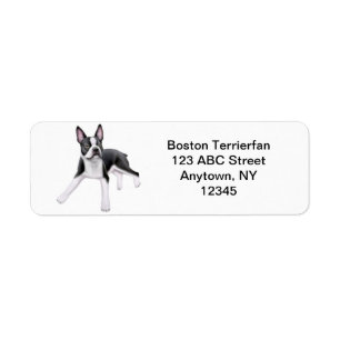 Étiquette Convivial Boston Terrier Personnalisable