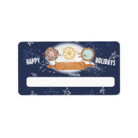 Cookies de Noël de la cuisine d'autocollant cadeau