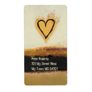 Étiquette Cool art moderne coeur peinture personnaliser votr