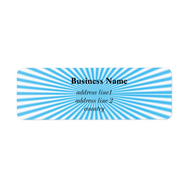 Étiquette cool bleu starbust (Devant)