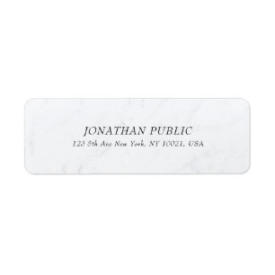 Étiquette Cool de marbre blanc de minimaliste des textes