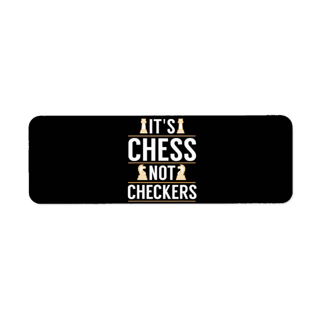 Étiquette cool ses échecs pas checkers chèques joueurs cadea (Devant)