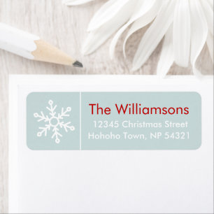 Étiquette Coordonnée du flocon d'hiver sur Icy Blue