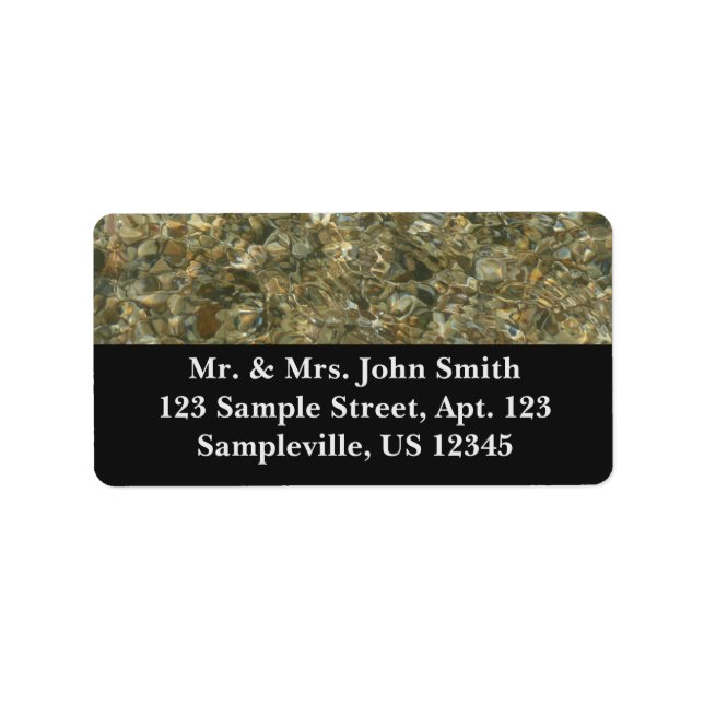 Étiquette Coques sous l'eau de ruissellement (Devant)