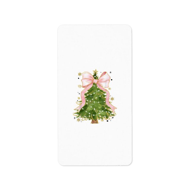 Étiquette Coquette Bow Christmas Tree Vacances Fille tenue W (Devant)