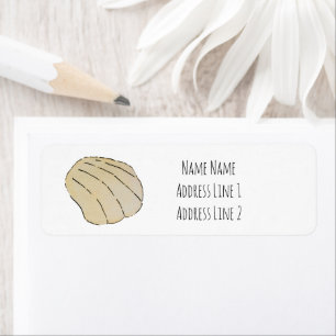 Étiquette Coquille côtière de la mer de Clam