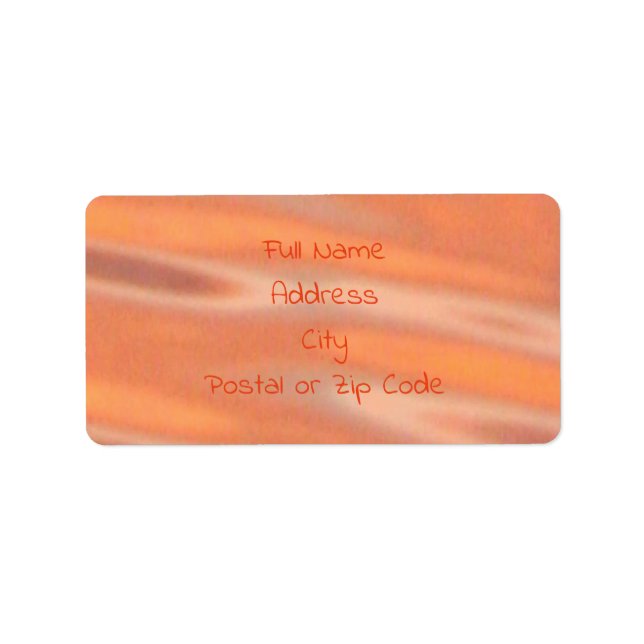 Étiquette Corail Avec Pêche (Devant)