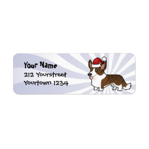 Étiquette Corgi de Gallois de cardigan de Noël