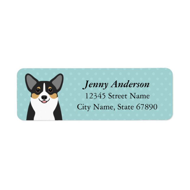Étiquette Corgi Return Address Labels (Devant)