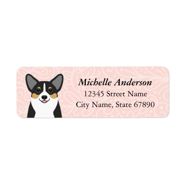 Étiquette Corgi Return Address Labels (Devant)