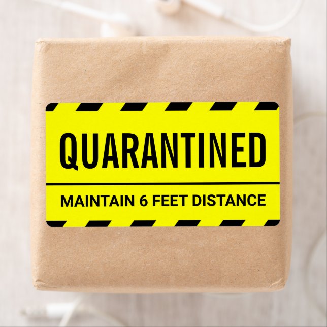 Étiquette Coronavirus Self Isolation Quarantine (En situation)
