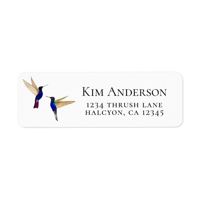 Étiquette Coronet Hummingbirds (Devant)