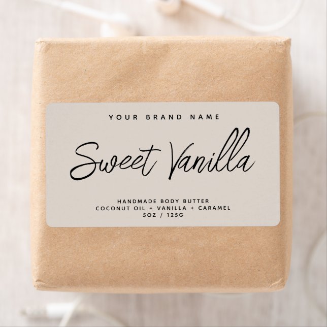Étiquette Corps moderne beurre simple cosmétique élégant (En situation)