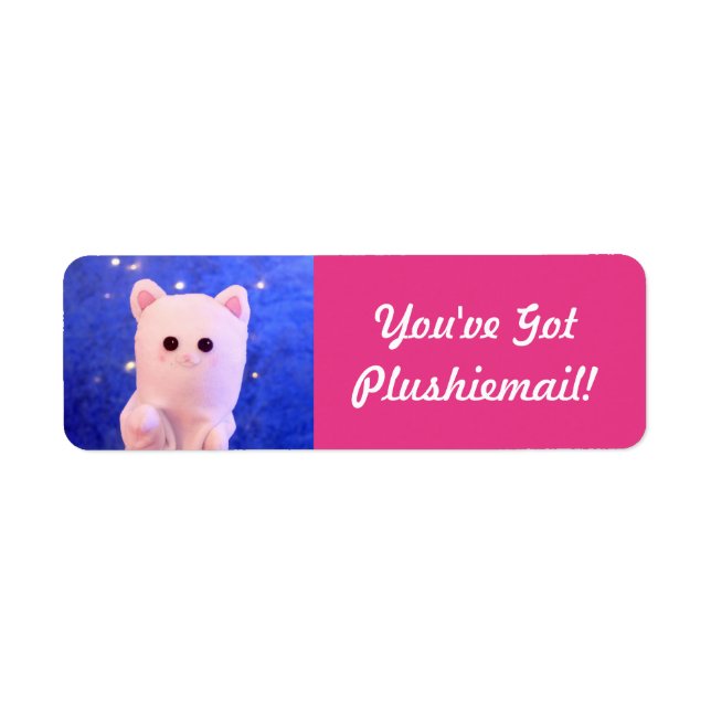 Étiquette Corte Rose personnalisé Photo Mail moderne (Devant)