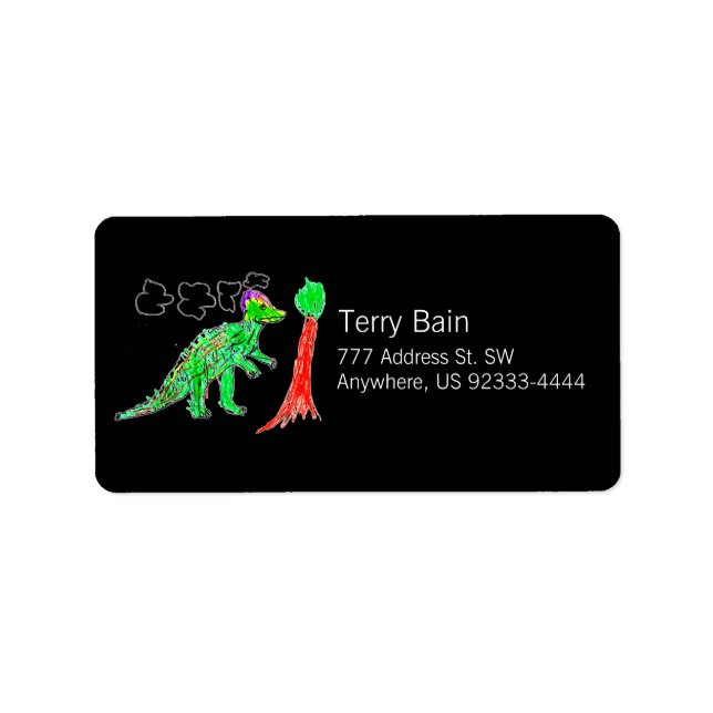 Étiquette Corythosaurus (Devant)