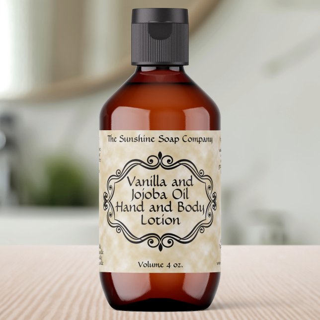 Étiquette cosmétique de cadre de papier parchemin  (Créateur téléchargé)
