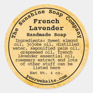Étiquette cosmétique de style papier patiné rustiq