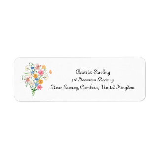 Étiquette Cosy labes d'adresse de retour.