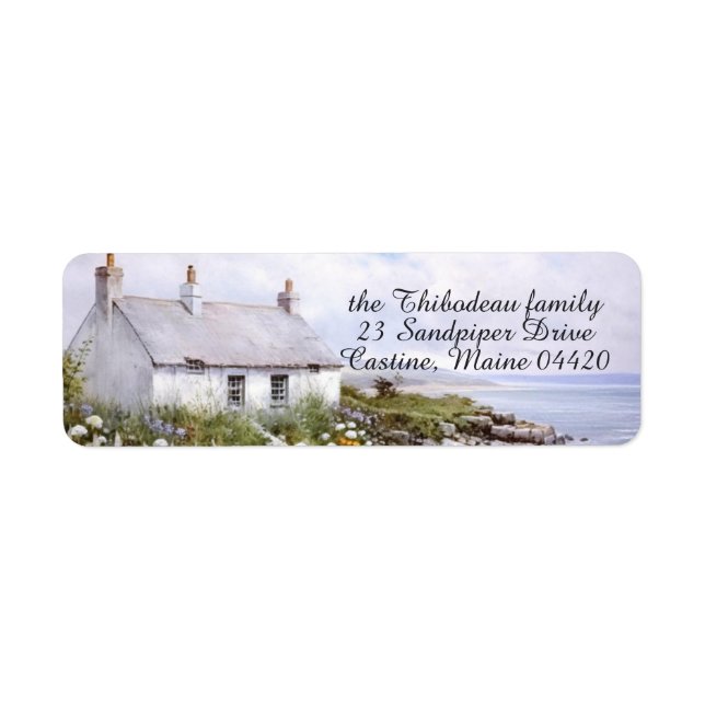 Étiquette Cottage Beach House Coastal Garden (Devant)