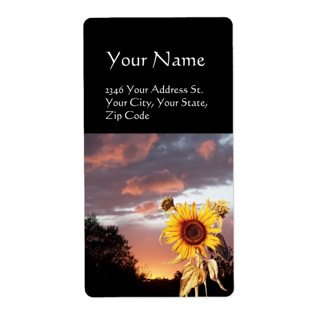 ÉTIQUETTE COUCHER DE SOLEIL ET COUCHER DE SOLEIL ÉTÉ (Devant)