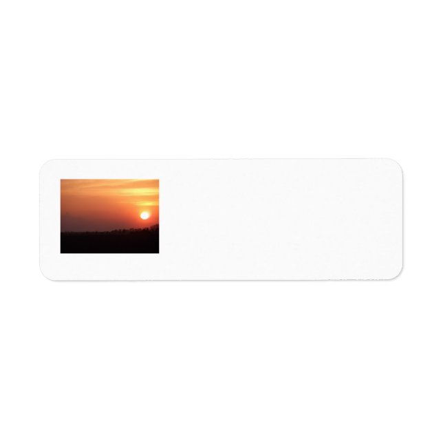 Étiquette Coucher de soleil sur les champs de l'Iowa (Devant)