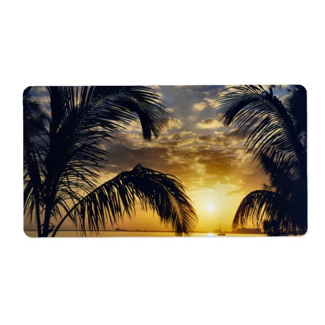 Étiquette Coucher du soleil (Devant)