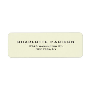 Étiquette Couleur Beige Élégante Plaque moderne minimaliste