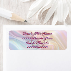 Étiquette Couleur de bordure fantaisie Soie pastel personnal