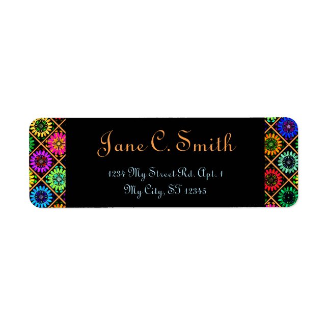 Étiquette Couleur de prélèvement / Fleurs de scrapbook radia (Devant)