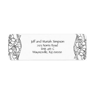 Étiquette Couleur moi noir et blanc un