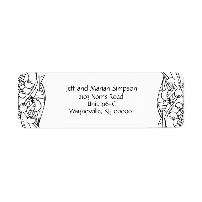 Étiquette Couleur moi noir et blanc un (Devant)