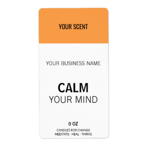 Étiquette Couleur Personnalisée Parfum Orange Et Blanc Étiqu