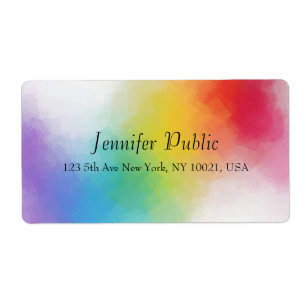 Étiquette Couleurs arc-en-ciel modernes Modèle personnalisé