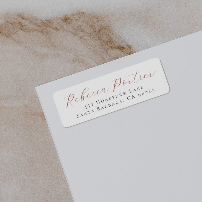 Étiquette Couleurs Boho Élégant Script Adresse de Retour Sim (Return Address Label Mock-up)