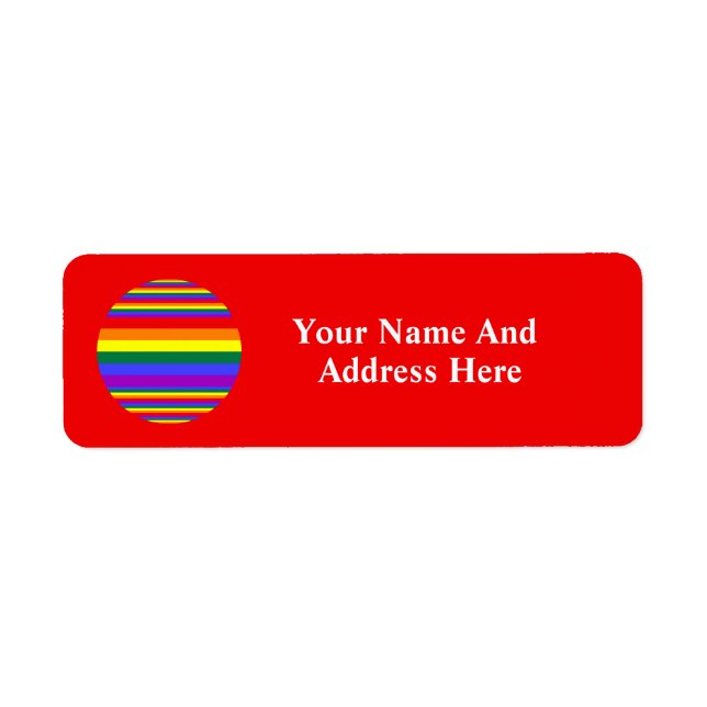 Étiquette Couleurs de la fierté LGBT  (Devant)