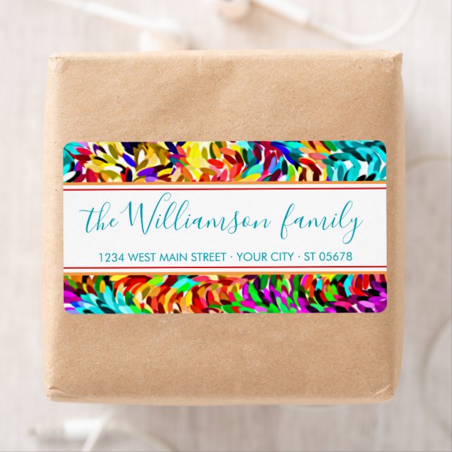 Étiquette Couleurs d'été vives personnalisées Peinture Motif (En situation)