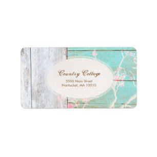 Étiquette Country Vintage, Shabby, Rustique Bois Chic Boutiq