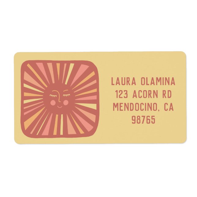 Étiquette Coupe de soleil et PERSONNALISER rose de charme IT (Devant)