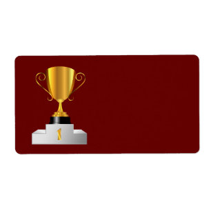 Étiquette Coupe trophée d'or