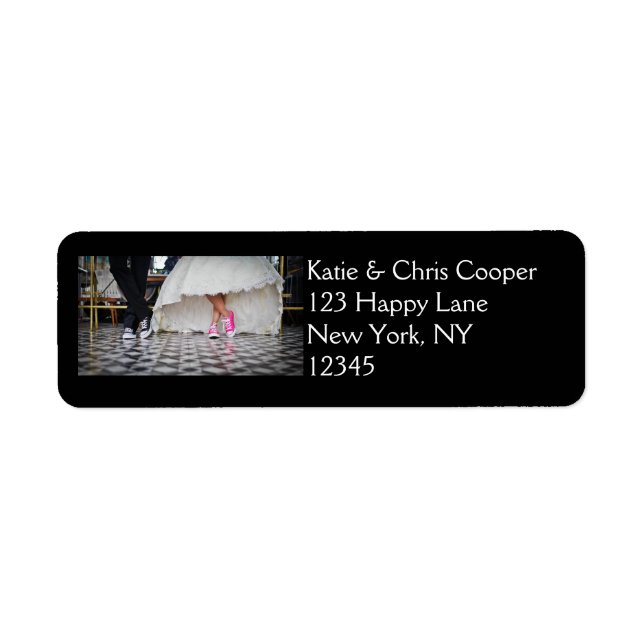 Étiquette Couple mariage dans un style rétro Cinties Diner (Devant)