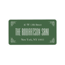 Couple Mignon Vert Monogramme Coeur Adresse de l'e