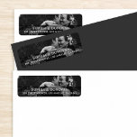 Étiquette Couple Newlywed Photo Return Address<br><div class="desc">Simple text with transparent overlay for legibility.  Background image and/or color is customizable.</div>